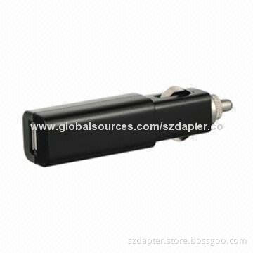 5V/1A USB Car Charger with LED Power Light Indication, CE/RoHS Mark